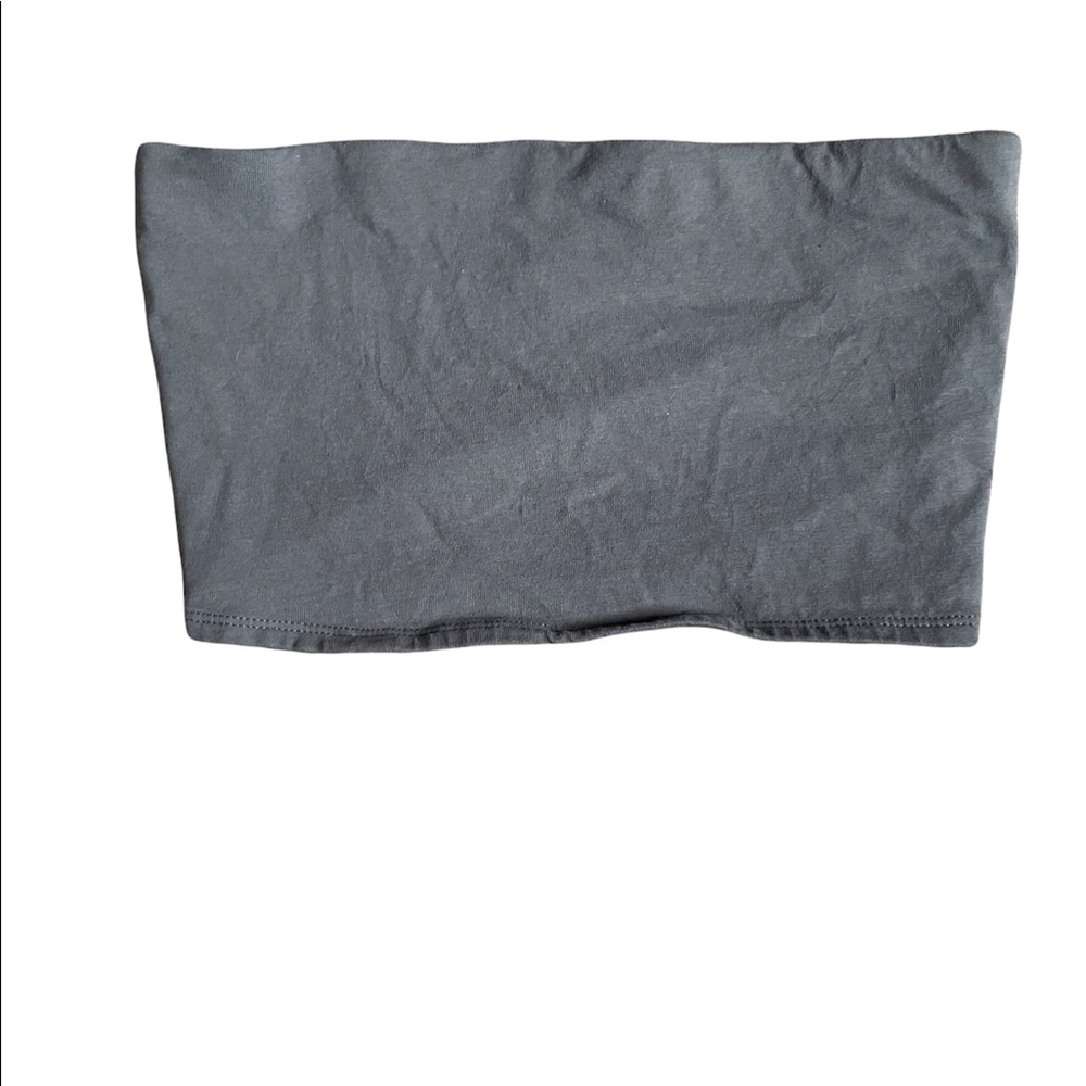gray bando crop top